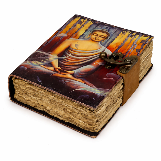 Buddha Blank Leather Journal 5" x 7"