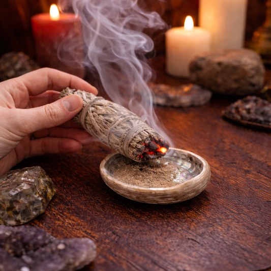 6 in. - 7 in. Green Abalone Shell Smudge Bowl