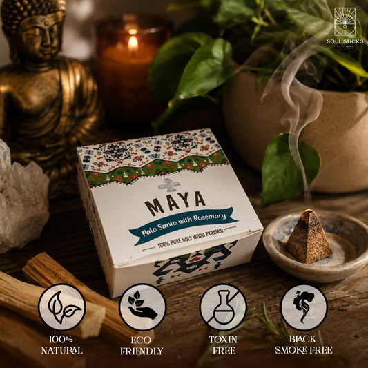 MAYA Palo Santo & Rosemary Incense Pyramids - 4 Pack
