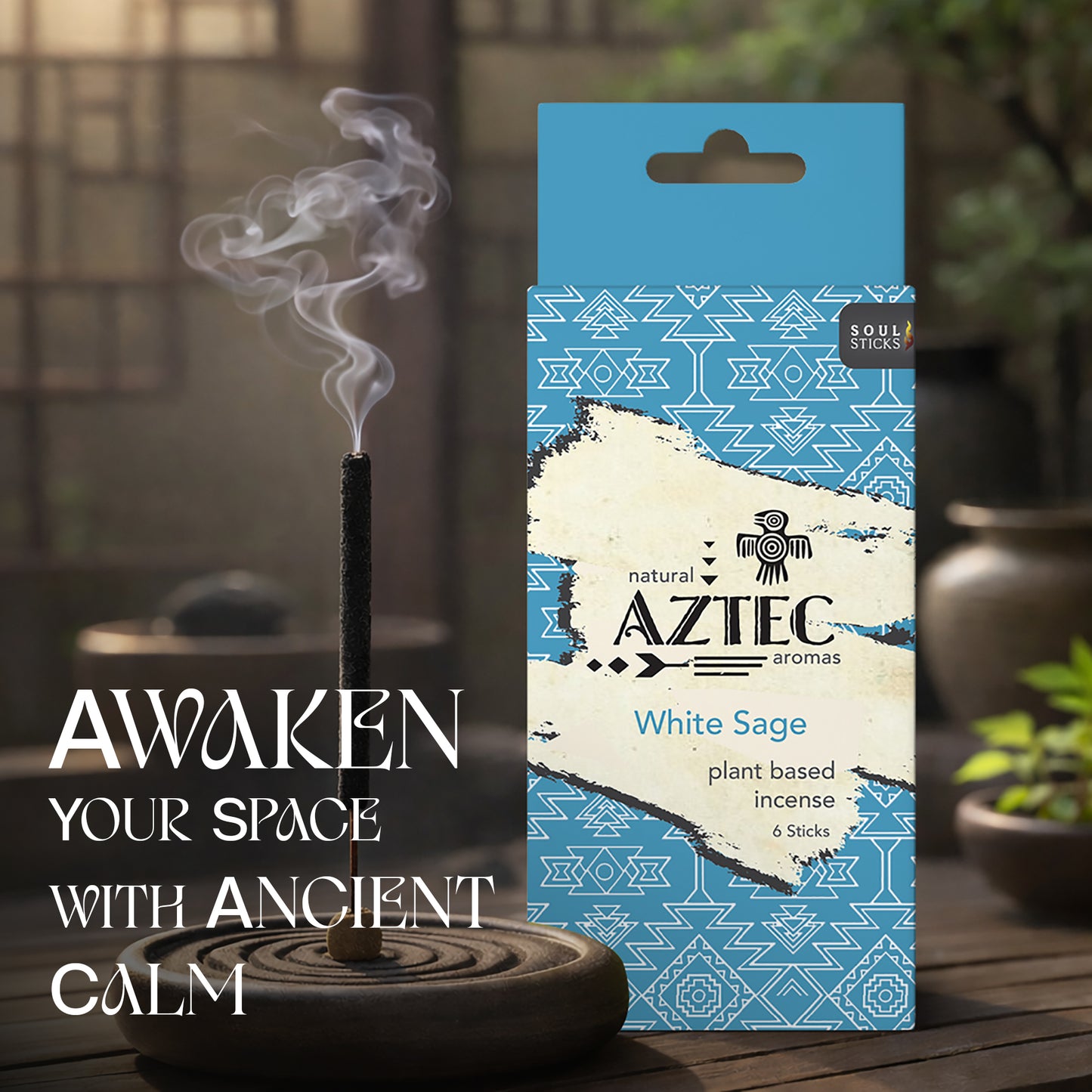 Aztec White Sage Plant-Based Incense Sticks