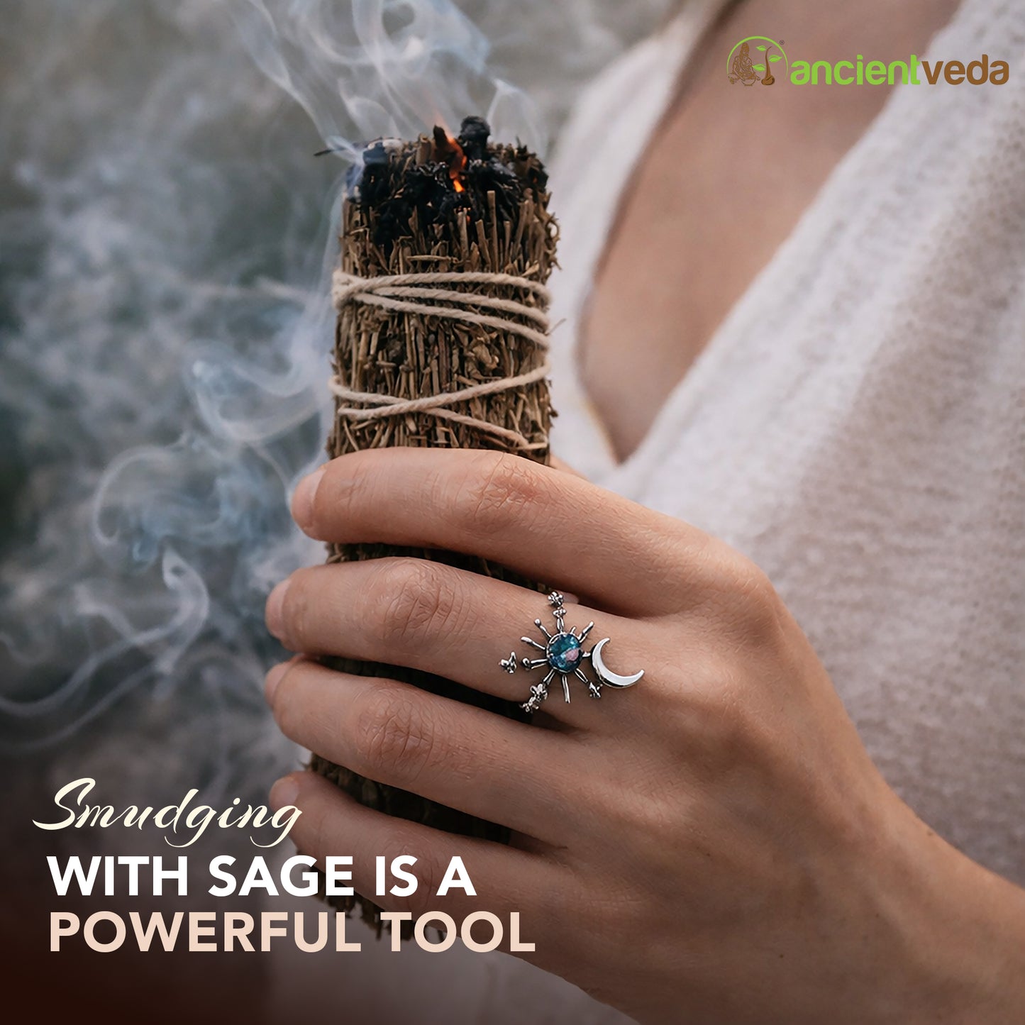 Copal Sage Smudge Sticks with Smudge Guide, 3-Pack