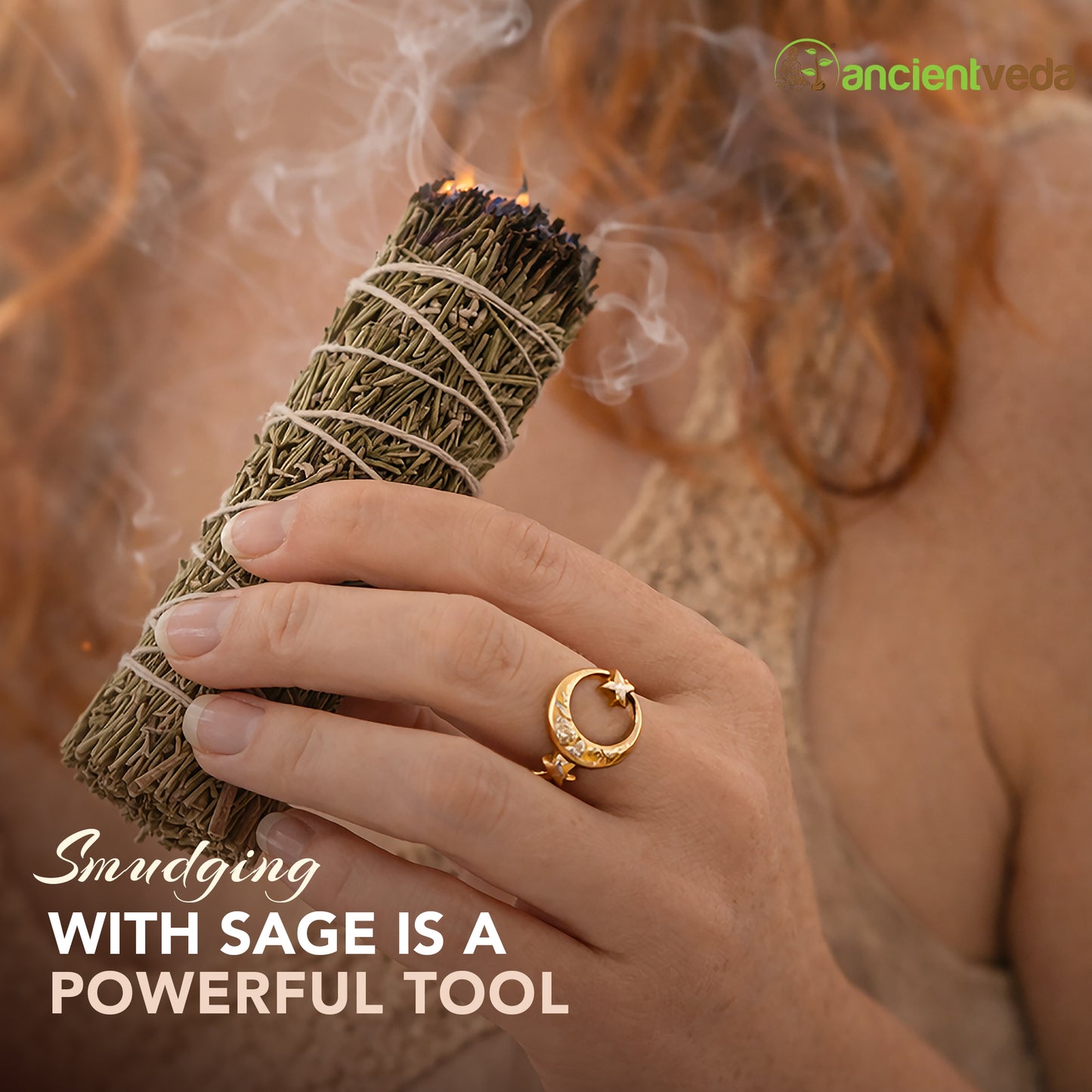 Rosemary Sage Smudge Sticks with Smudge Guide, 3-Pack