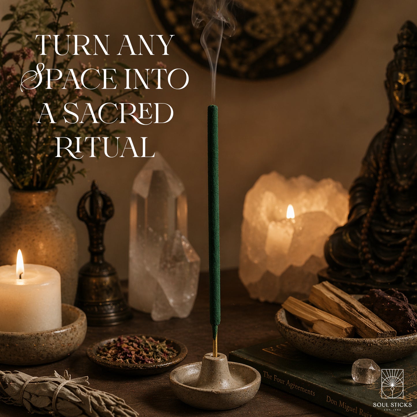 Espiritu del Universo Frankincense & Patchouli Resin Rolled Incense Sticks
