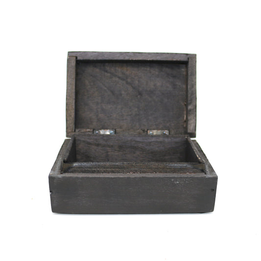 Natural wood box designed for rituals, crystals, or small personal items.