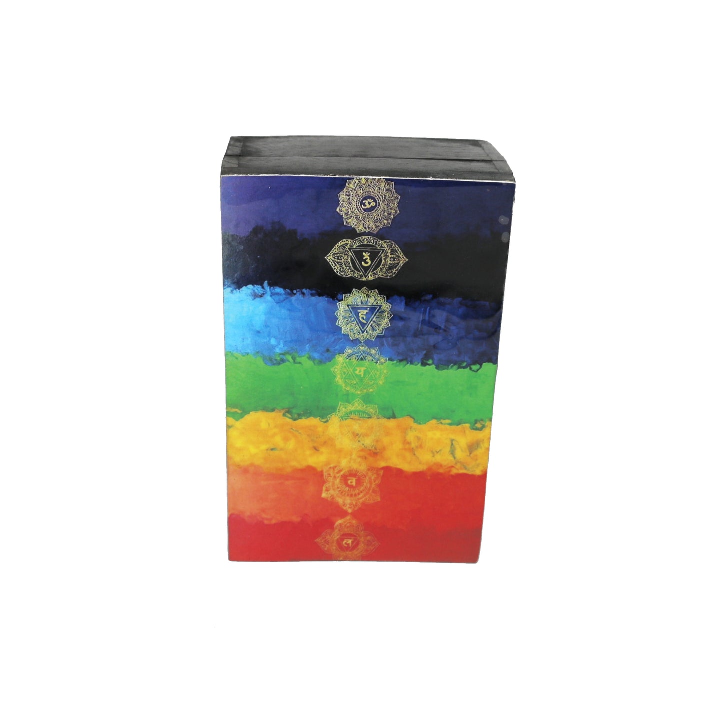 7 Chakras Wooden Storage Box (4" x 6")