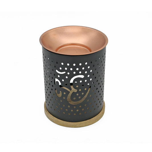 Decorative incense and oil burner for home, ritual, or spiritual practice.