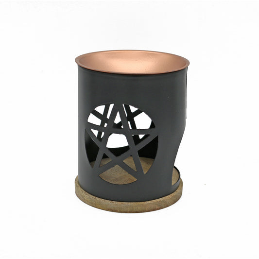 Decorative incense and oil burner for home, ritual, or spiritual practice.