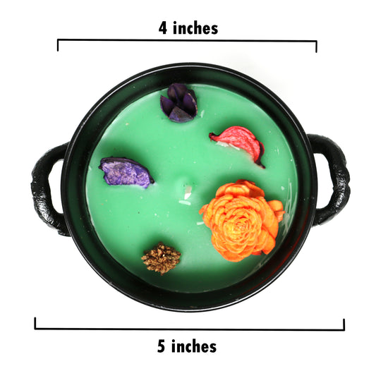 Mini cast iron cauldron designed for rituals, meditation, and energy cleansing.