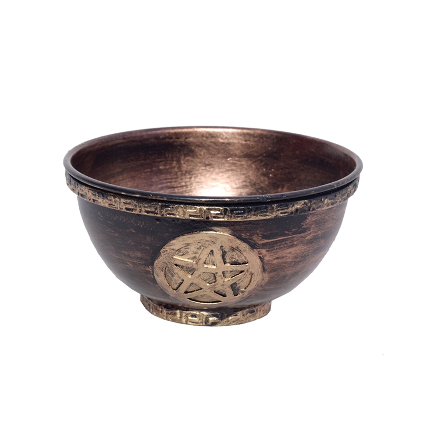 Pentacle Antique Metal Smudge Bowl