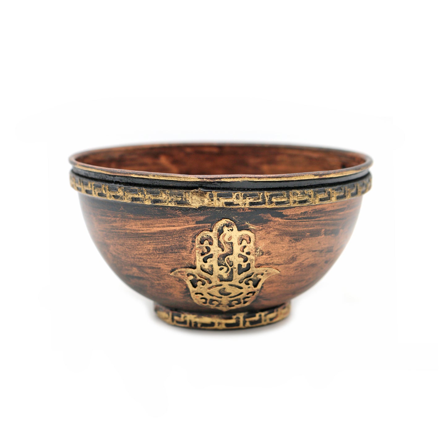 Hamsa Hand Antique Metal Smudge Bowl