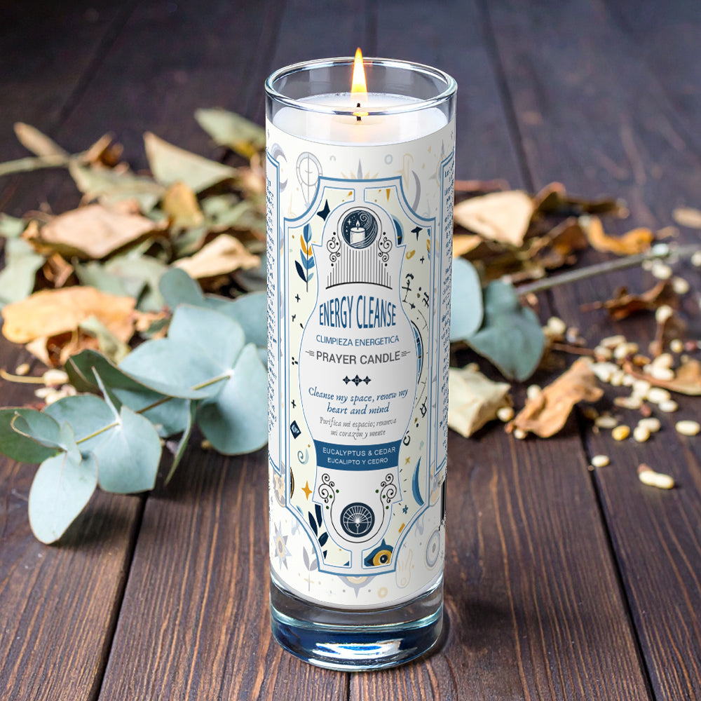 Hand-poured prayer candle for meditation, manifestation, and spiritual practice.