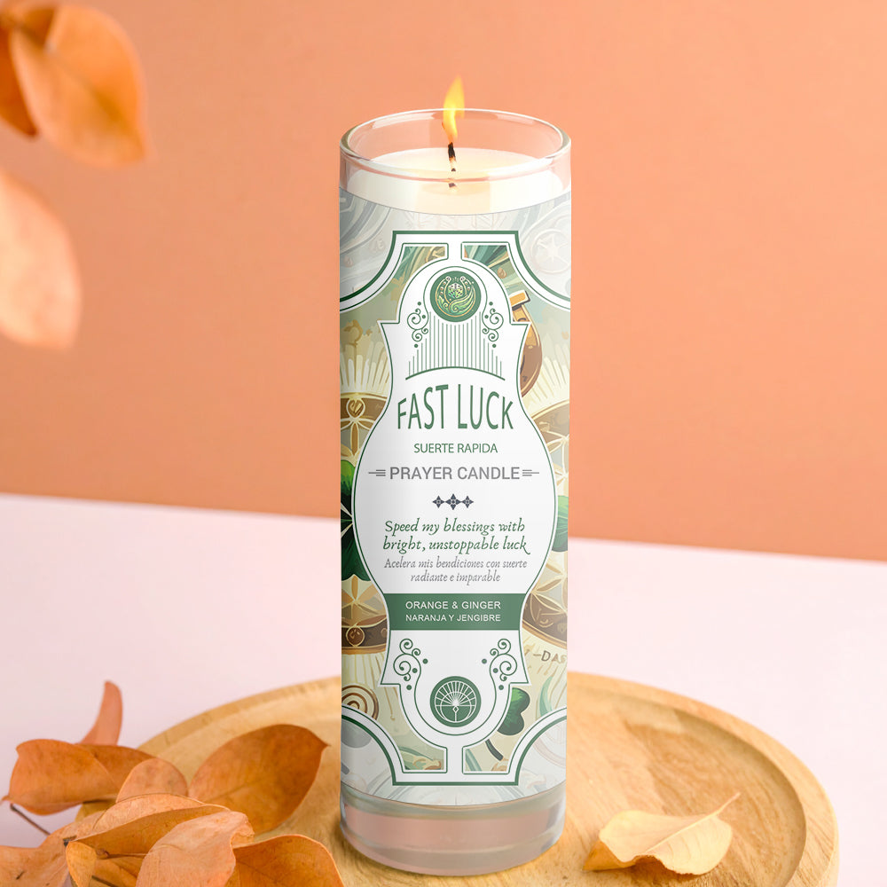 Hand-poured prayer candle for meditation, manifestation, and spiritual practice.