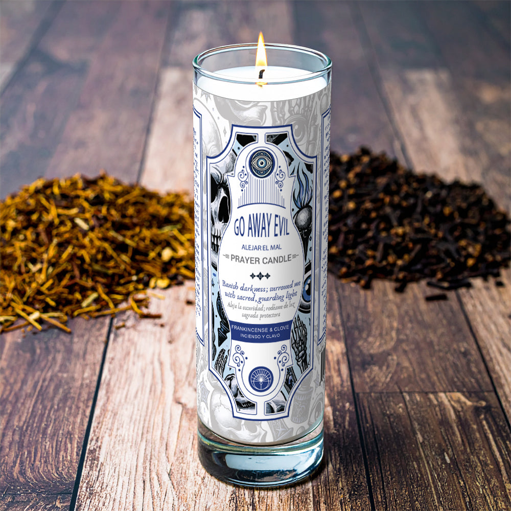 Hand-poured prayer candle for meditation, manifestation, and spiritual practice.