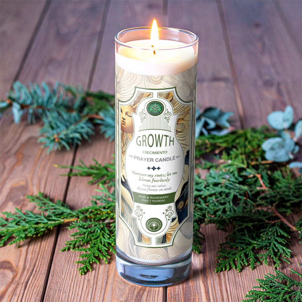 Hand-poured prayer candle for meditation, manifestation, and spiritual practice.