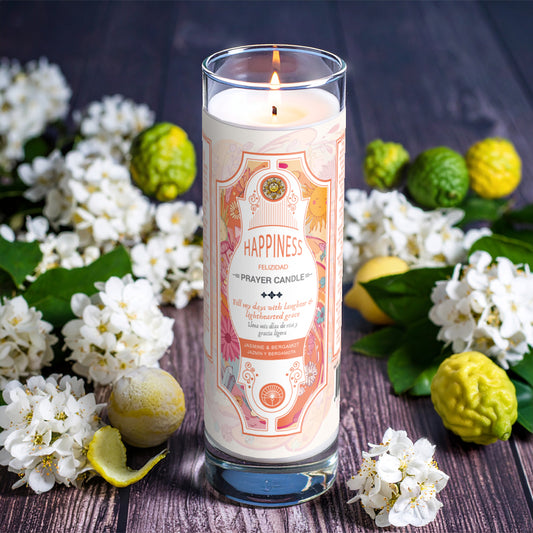 Hand-poured prayer candle for meditation, manifestation, and spiritual practice.