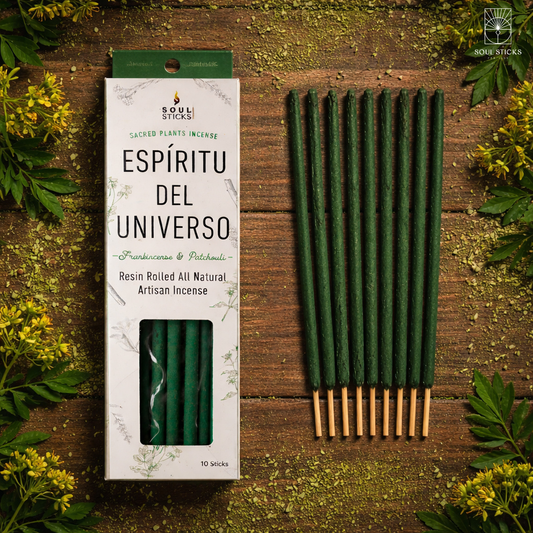 Espiritu del Universo Frankincense & Patchouli Resin Rolled Incense Sticks