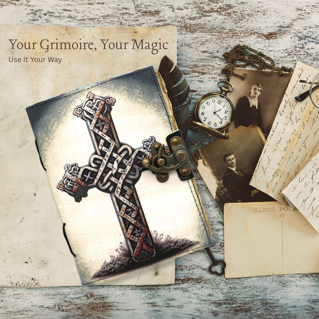 Sacred Cross Blank Leather Journal 5" x 7"