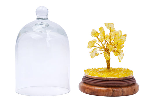 Handmade crystal tree with natural gemstones for energy balance, positivity, and home decoration