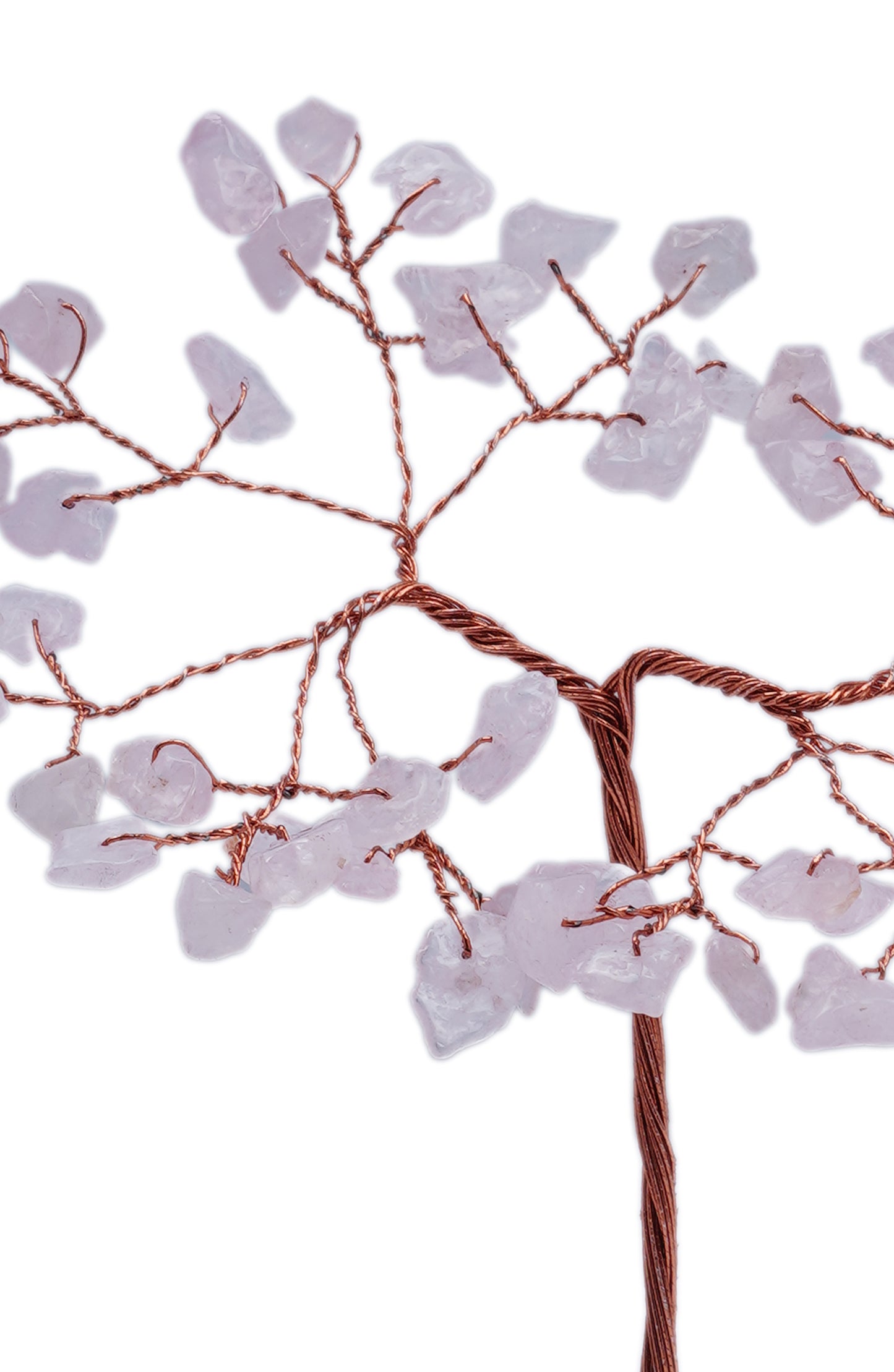 Handmade crystal tree with natural gemstones for energy balance, positivity, and home decoration