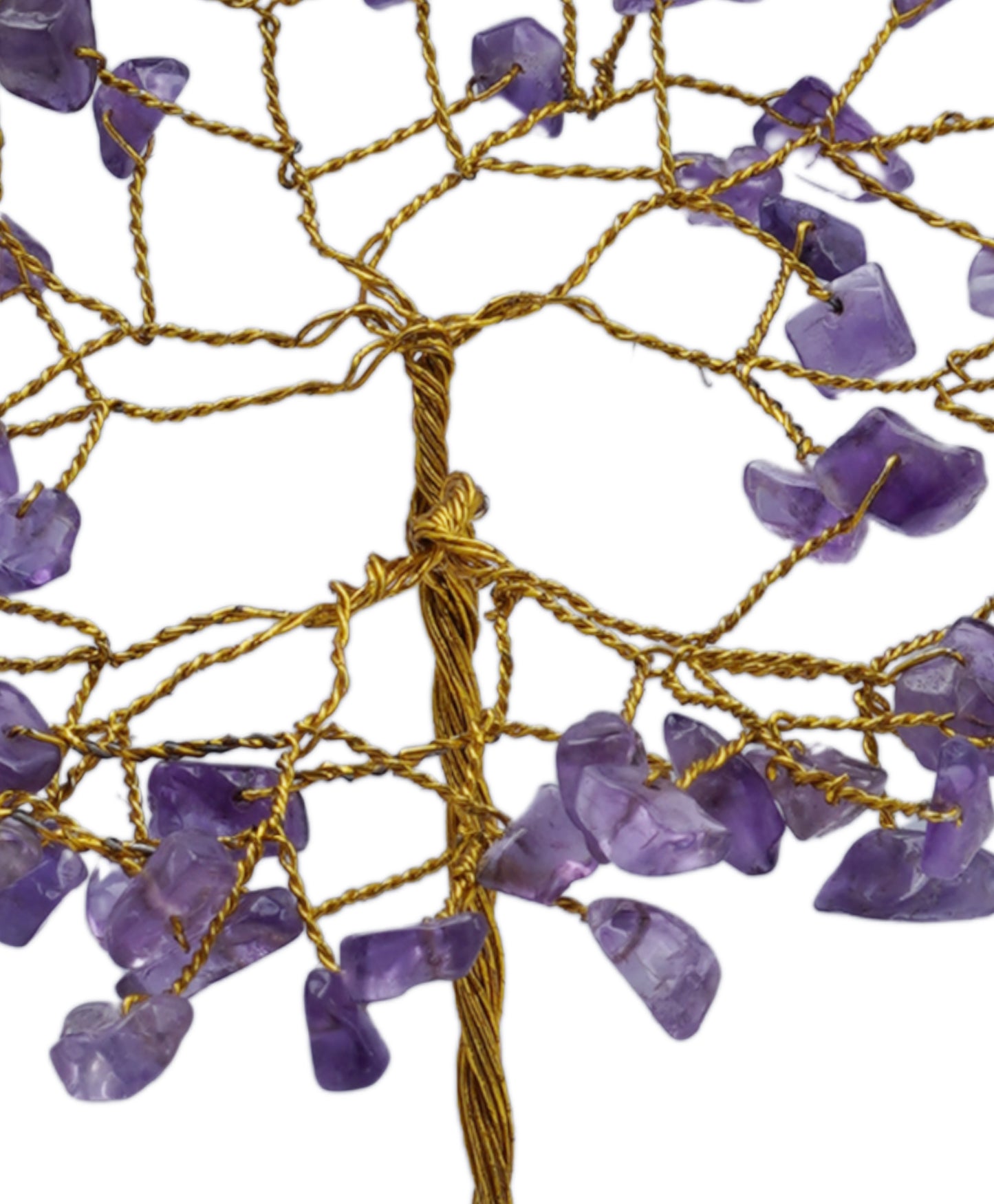 Handmade crystal tree with natural gemstones for energy balance, positivity, and home decoration
