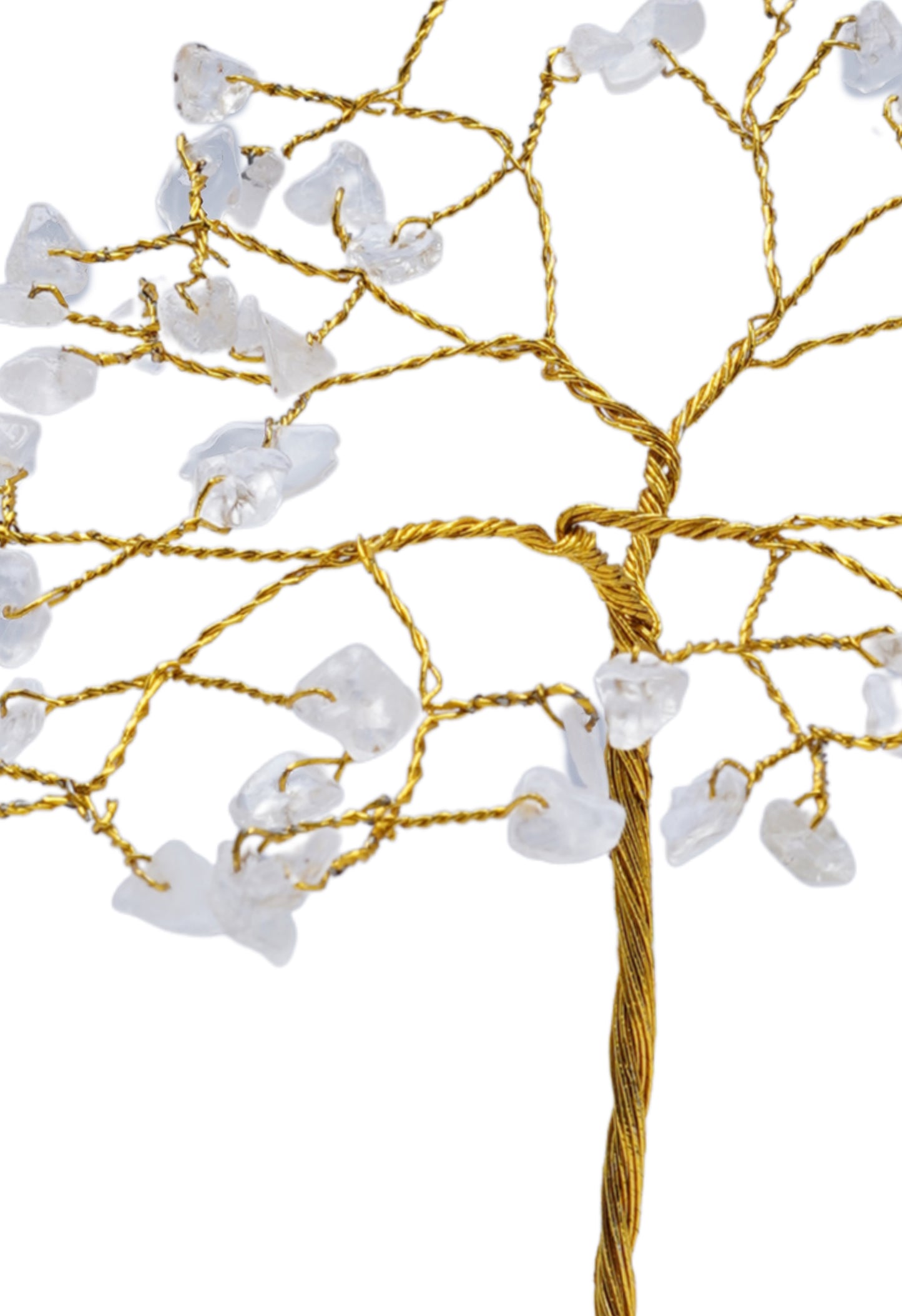 Handmade crystal tree with natural gemstones for energy balance, positivity, and home decoration