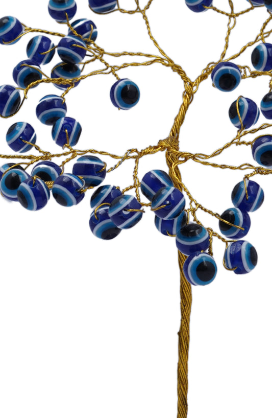 Handmade crystal tree with natural gemstones for energy balance, positivity, and home decoration
