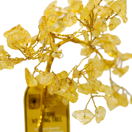 Handmade crystal tree with natural gemstones for energy balance, positivity, and home decoration