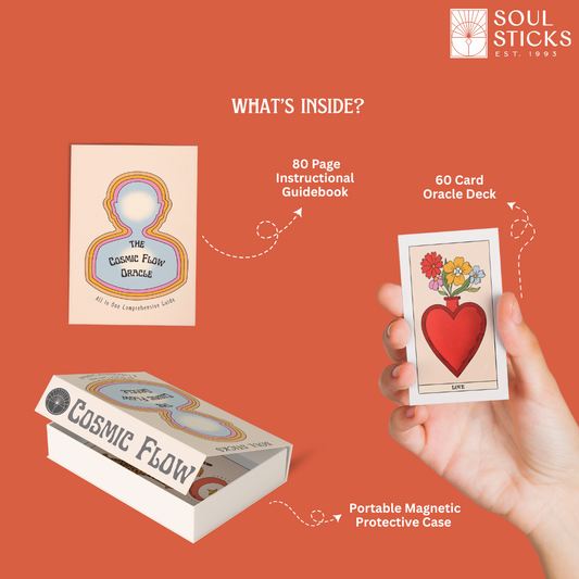 Set of spiritual cards with mystical artwork and messages.