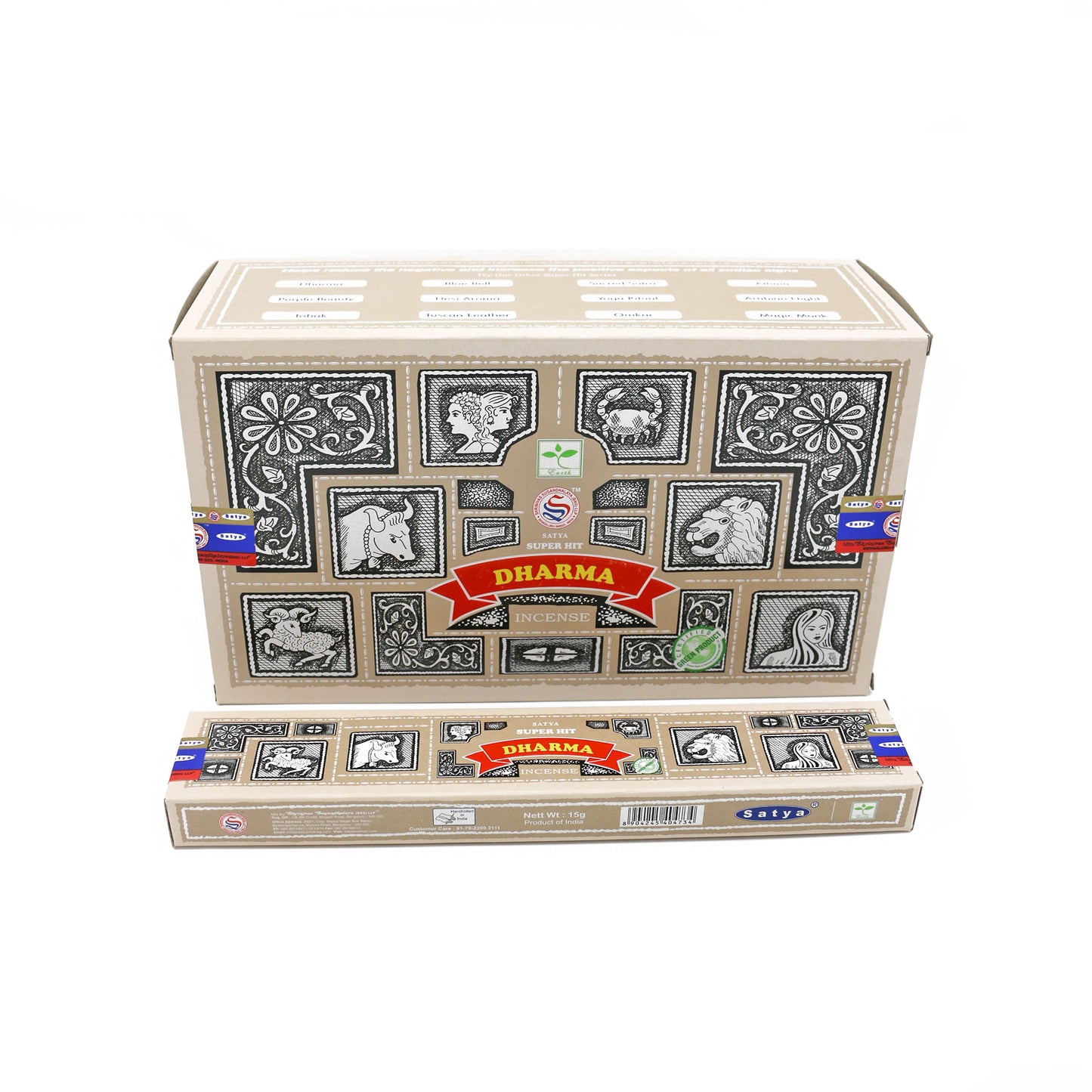 Satya: Super Hit, 15 G Dharma Incense Sticks (12 PK BOX)