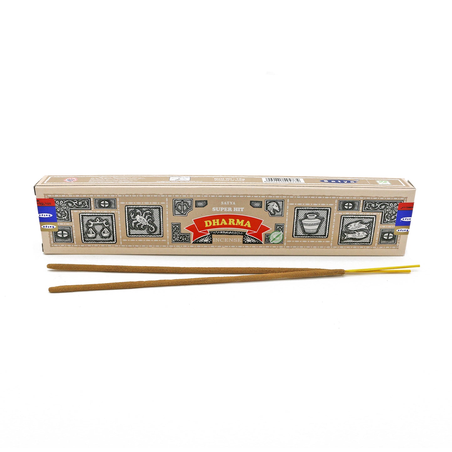 Satya: Super Hit, 15 G Dharma Incense Sticks (12 PK BOX)