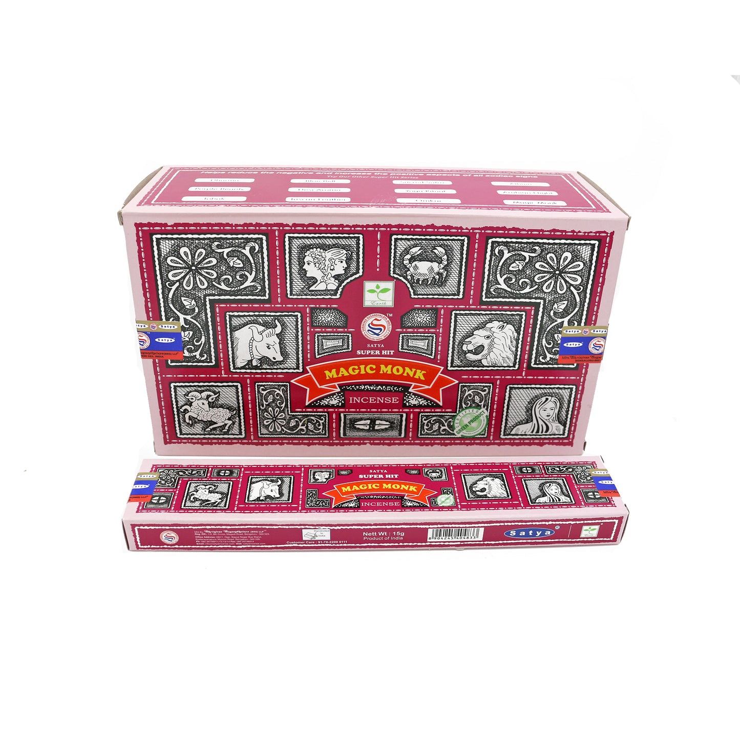 Satya: Super Hit, 15 G Magic Monk Incense Sticks (12 PK BOX)