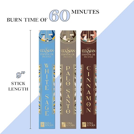 Elysian, Herbal Harmony Essential Oil Incense Sticks (3 PK)