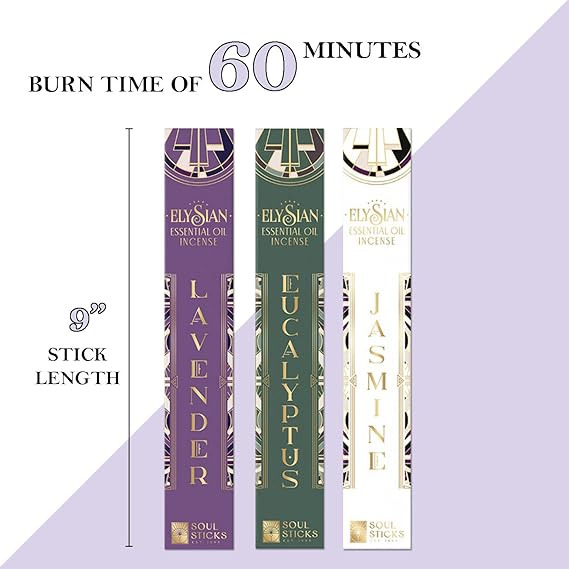 Elysian, Tranquility Time Essential Oil Incense Sticks (3 PK)