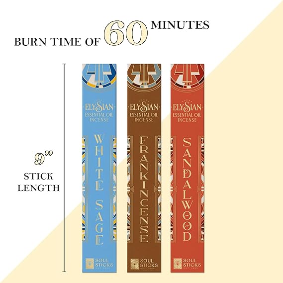 Elysian, Natures Bliss Essential Oil Incense Sticks (3 PK)
