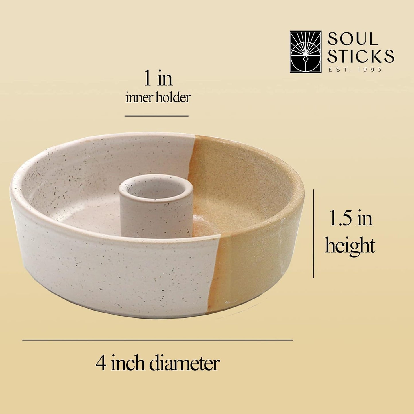 Beige Ceramic Palo Santo Burner