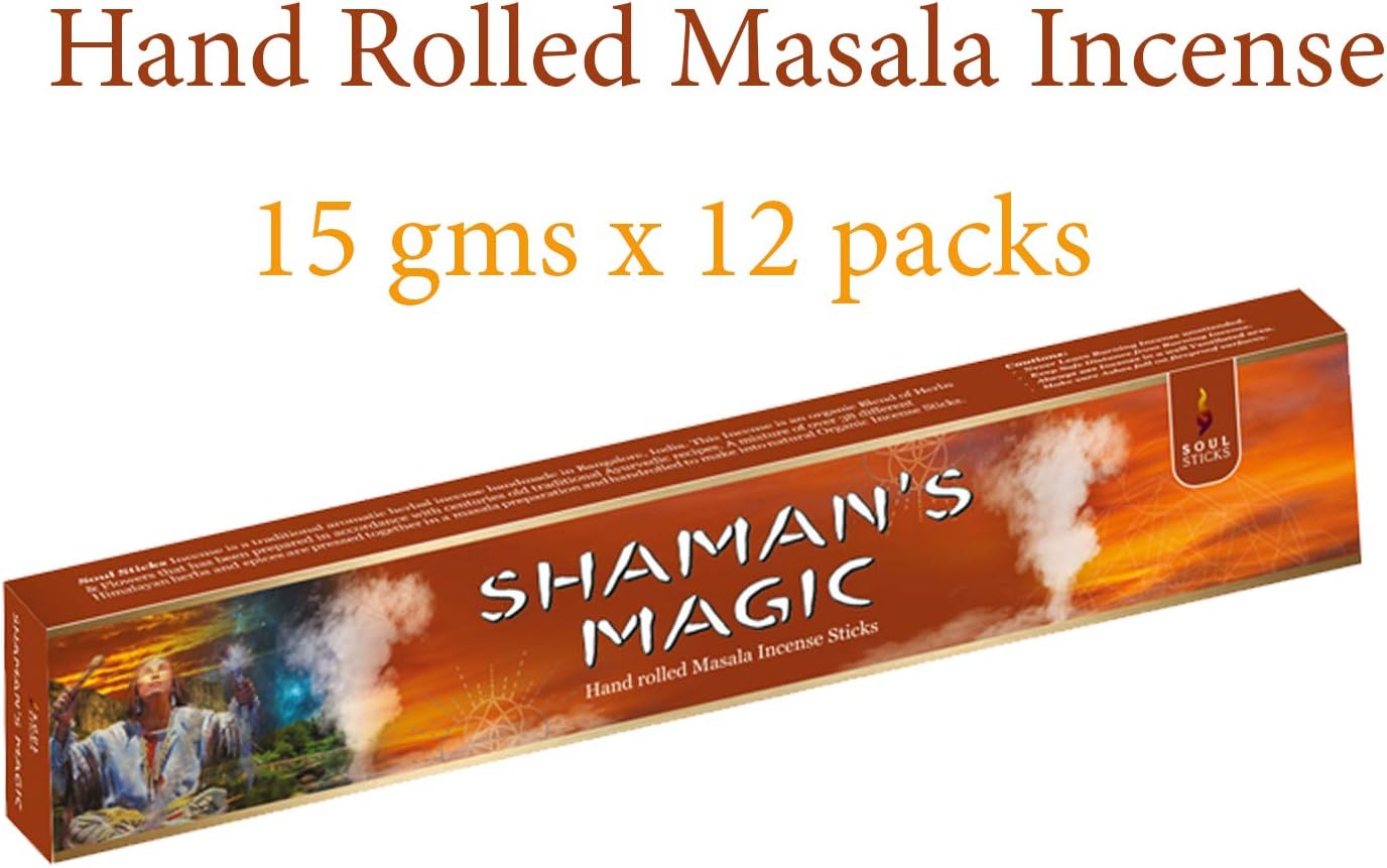 Soul Sticks, 15 G Shaman's MagicNatural Masala Incense Sticks (12 PK BOX)