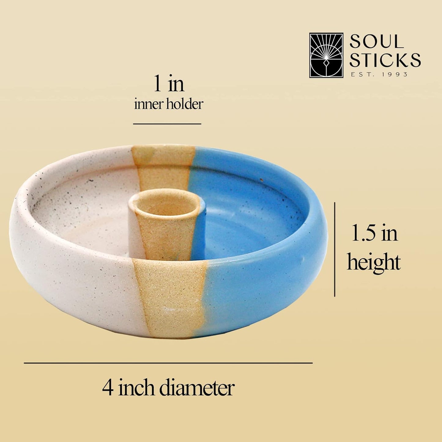 Blue Ceramic Palo Santo Burner
