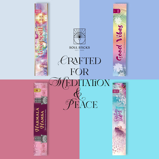 Soul Sticks, Peace & Love Masala Incense Sticks Variety Pack