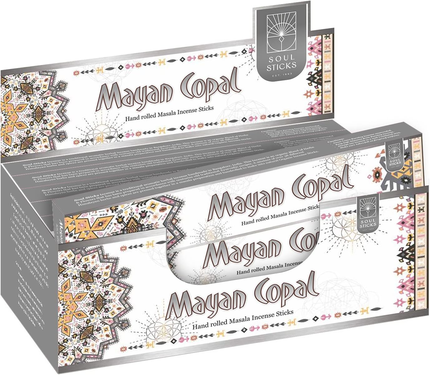 Soul Sticks, 15 G Mayan Copal Natural Masala Incense Sticks (12 PK BOX)