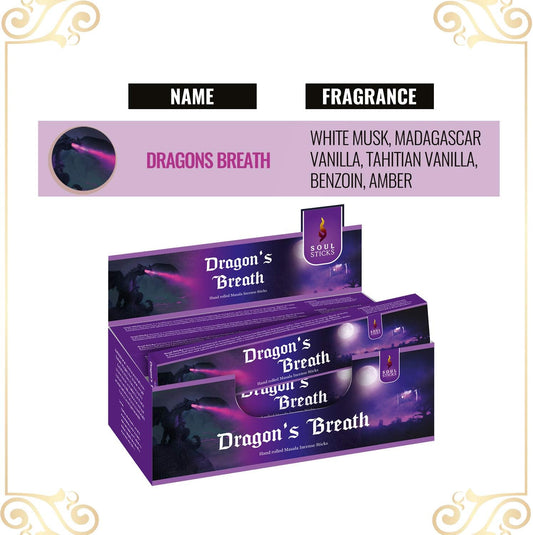 Soul Sticks Dragon's Breath Masala Incense Sticks - 15 g (12 Pack)
