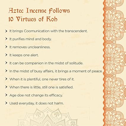 Aztec, Palo Santo Plant-Based Incense Sticks