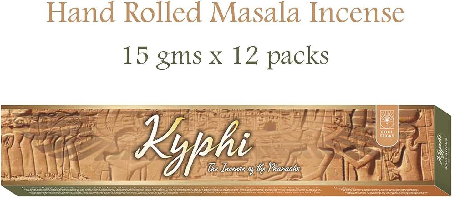 Soul Sticks, 15 G Kyphi Natural Masala Incense Sticks (12 PK BOX)