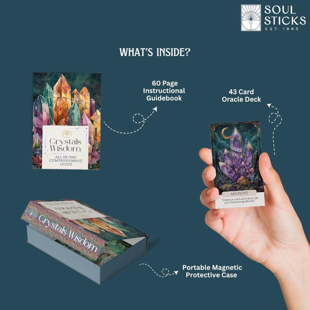 Set of spiritual cards with mystical artwork and messages.