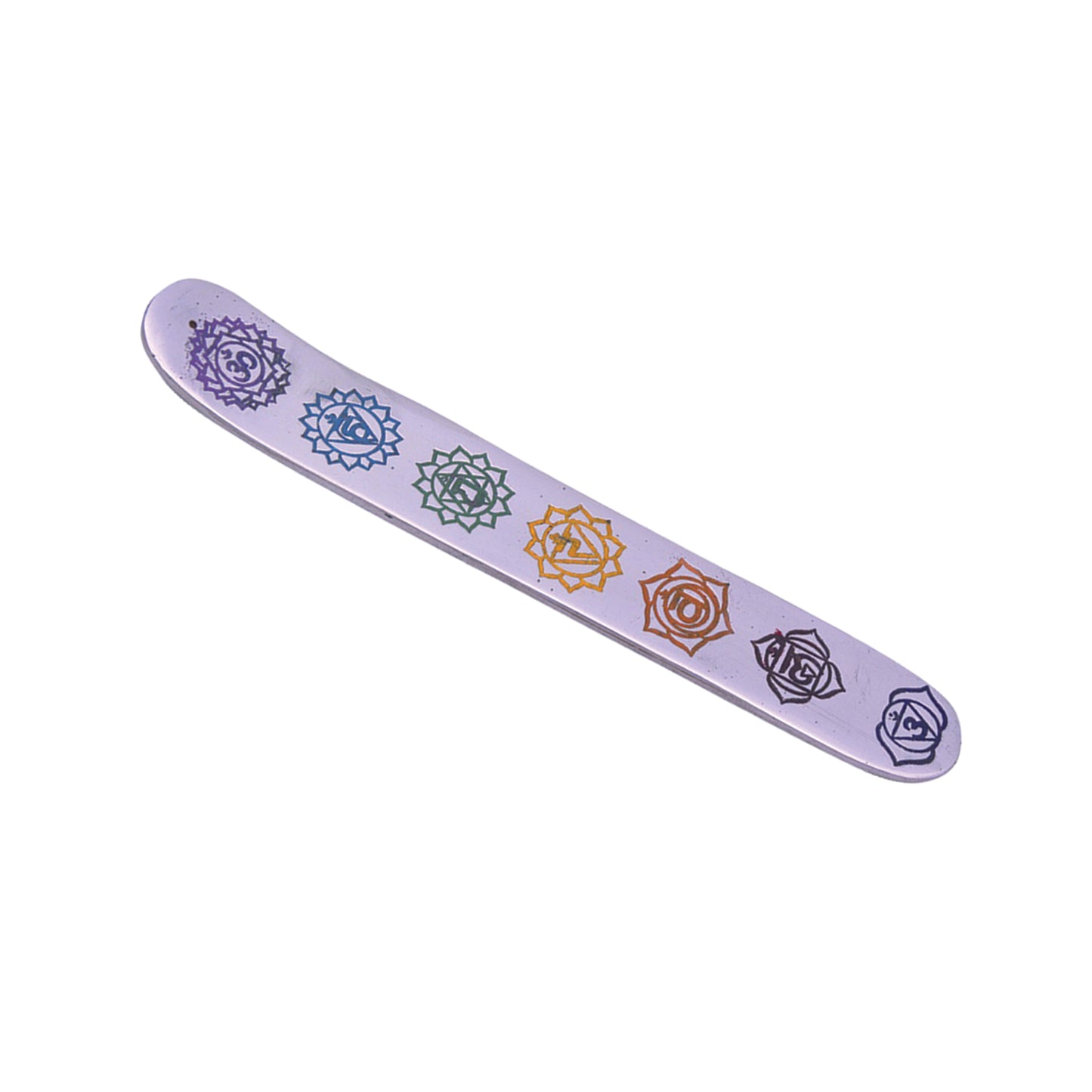 10" Seven Chakras Colored Metal Incense Ash Catcher