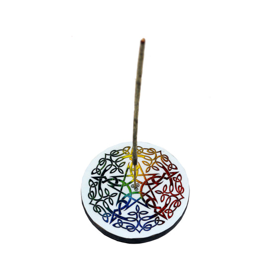 Decorative incense and oil burner for home, ritual, or spiritual practice.