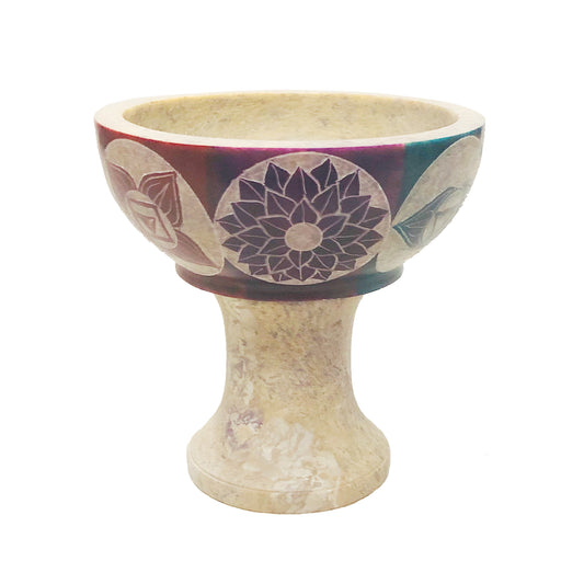 Handmade smudge bowl for burning sage, incense, and herbal blends during rituals.