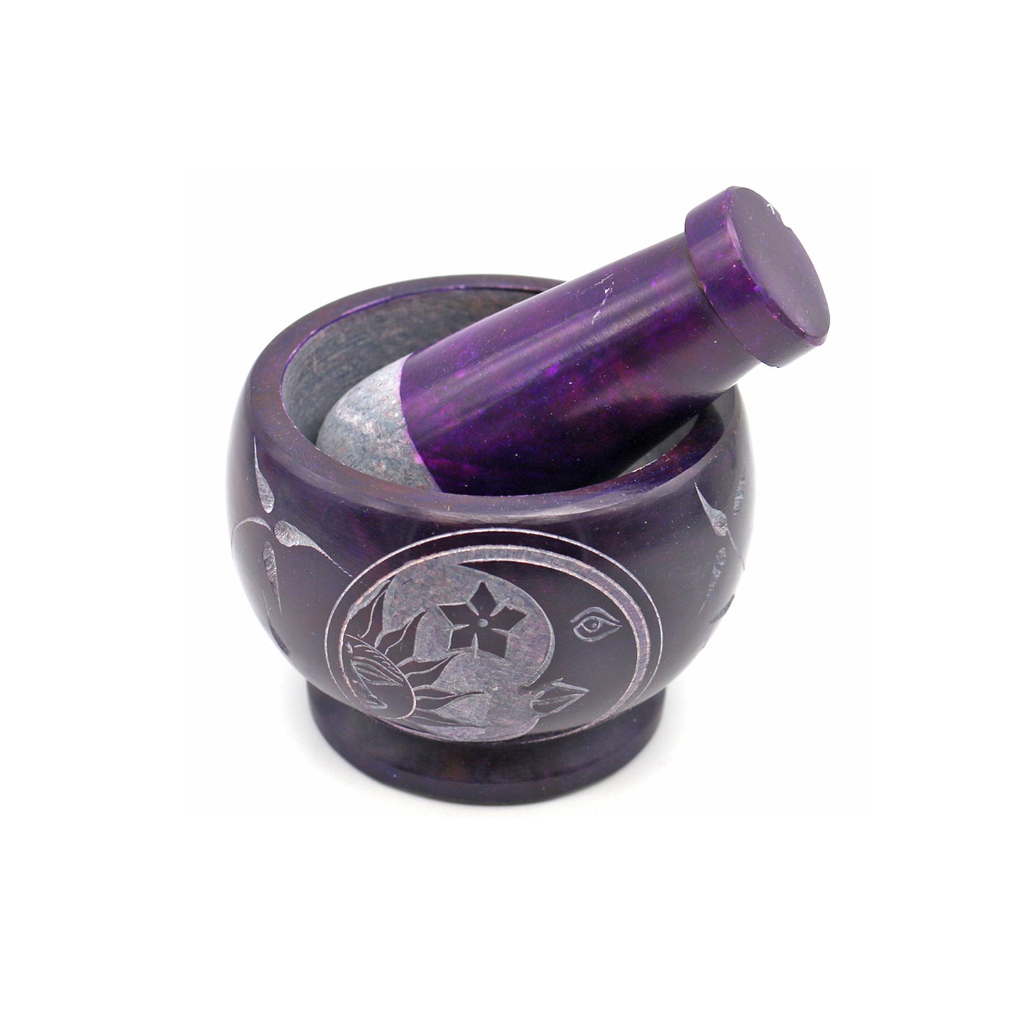 Celestial Hand-Carved Soapstone Mortar & Pestle