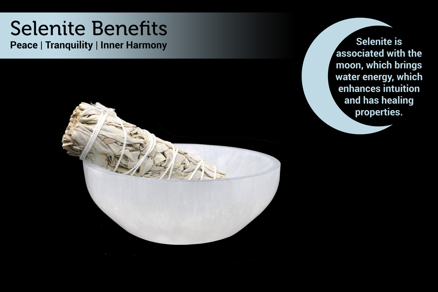 Round Selenite Smudge Bowl