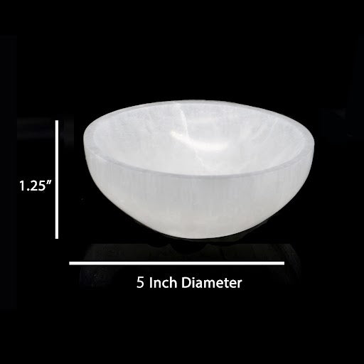 Round Selenite Smudge Bowl
