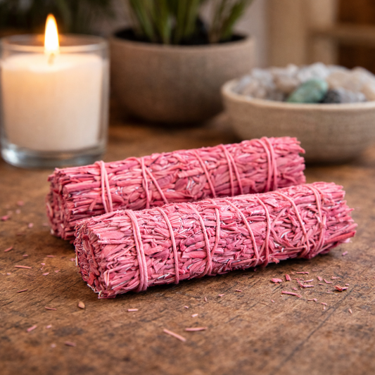 Rose Scented Blue Sage Smudge Sticks Duo